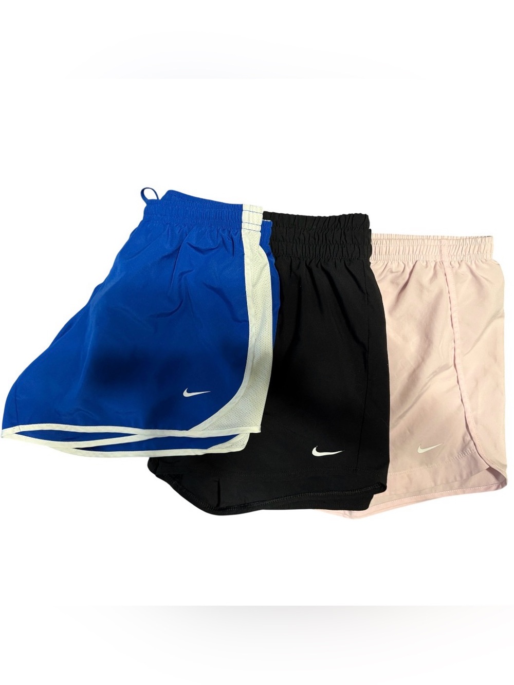 Girls Nike Dri-fit Running Shorts Size XL Set Of 3 Pair Black Pink Blue